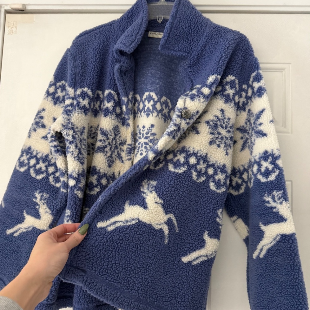 Soft periwinkle White Stag Periwinkle winter cute long sleeve cute sweater Fleec - Picture 3 of 4